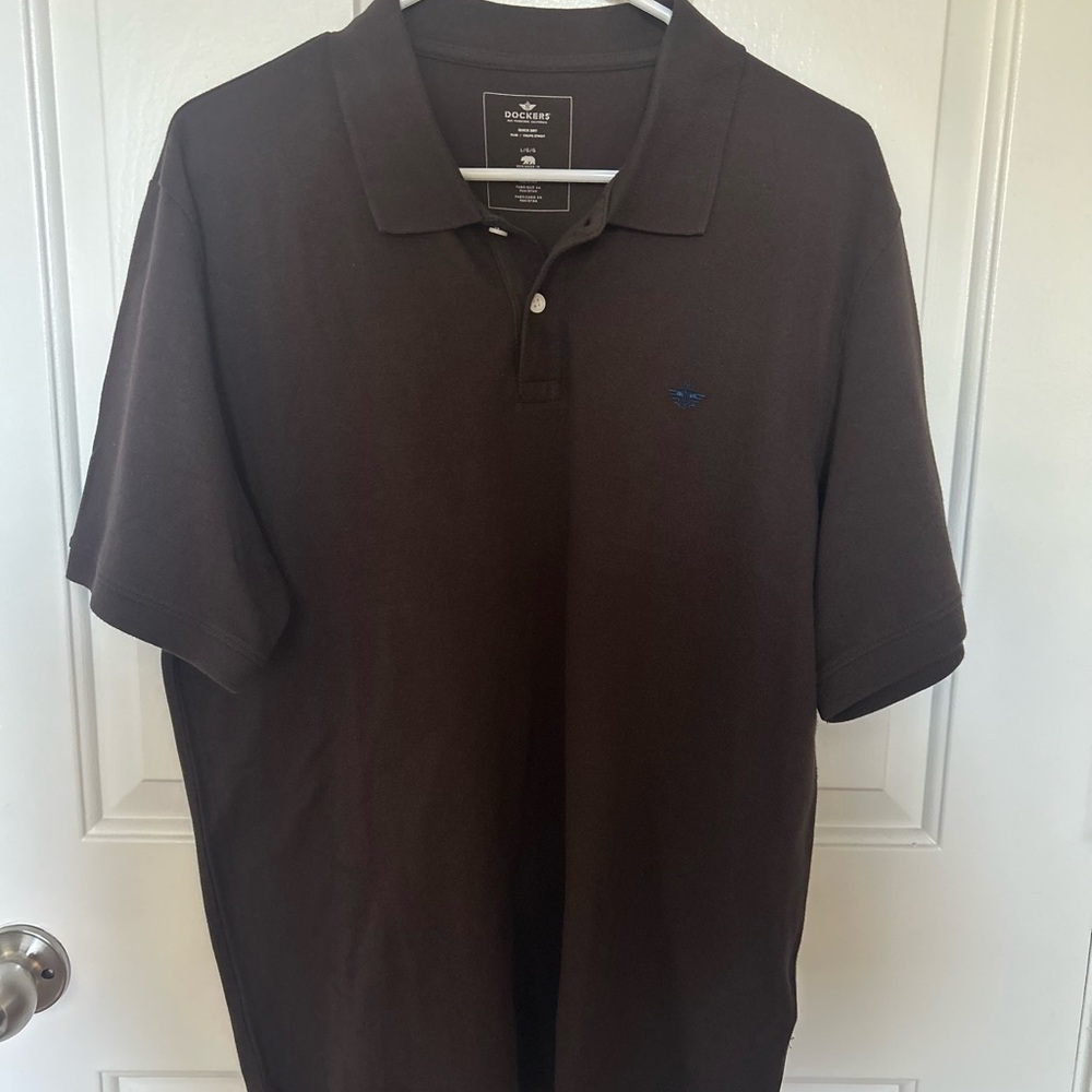 Dockers Men's Polo Shirt in Rich Brown